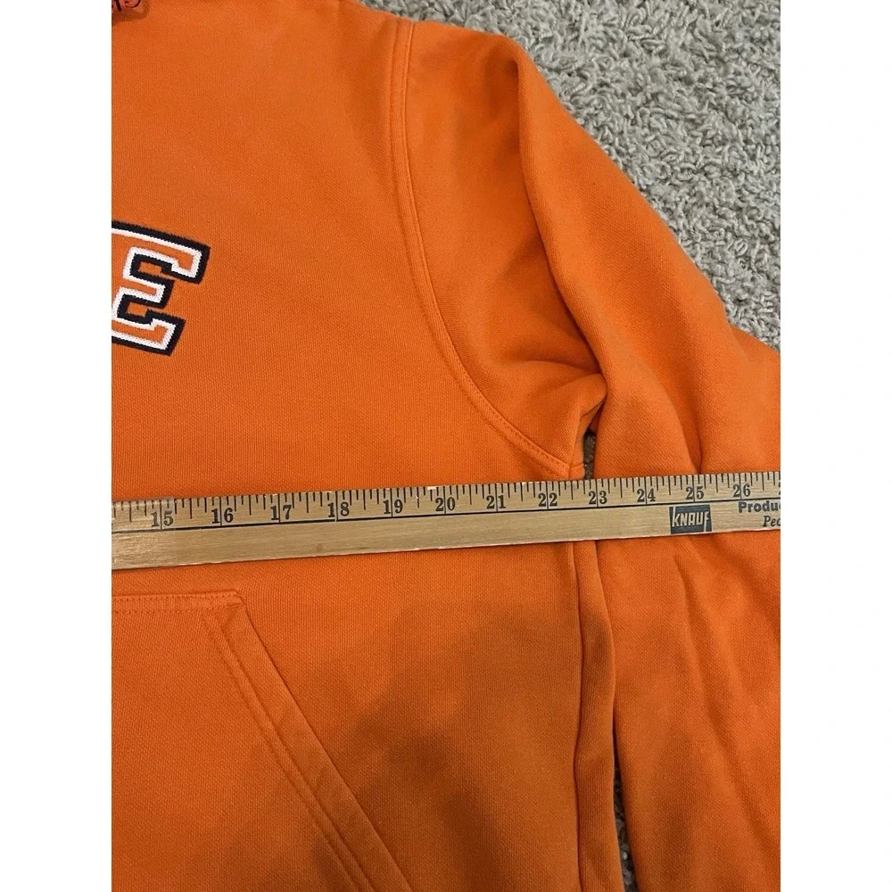 Vintage Y2K Nike Embroidered Hoodie Pullover Orange Spell-out Size Large